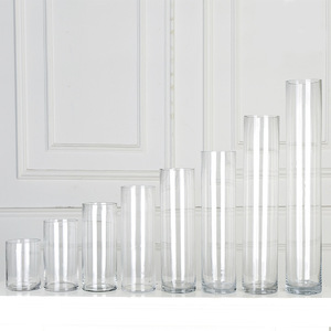 Jarrones de <span class=keywords><strong>Cristal</strong></span> Redondos Vintage, Grandes, de Metal y Acrílico, Decorativos, Transparentes, Altos, para Centros de Mesa de Boda - Product Image 1