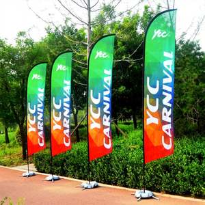 Drapeaux de plage personnalisés en forme de goutte d'eau, bannières publicitaires extérieures, impression numérique de haute qualité, toutes tailles, tous logos, fibre de verre, livraison rapide - Product Image 3