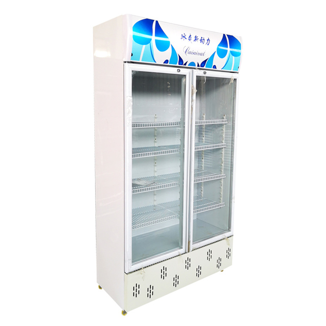 Commercial Fridge Used Single Glass Door Cooler Pright Display Freezer