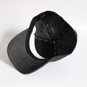 Oem caldo di vendita su ordinazione di nuovo stile di alta qualità nero del denim UNA cornice A forma di 5 pannello berretti da baseball del cappello uomo outdoor sport streetwear - Product Image 5