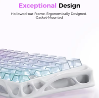 GravaStar Mercury K1 Lite 75% New PBT Gaming Keyboard 2.4GHz/Wired Tri-Mode Hot-Swap Mechanical RGB Backlight Type-C Desktop