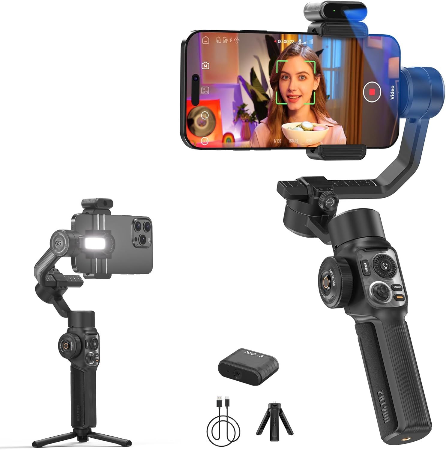 ZHIYUN Smooth 5S AIコンボ 3軸ジンバルスタビライザー AIトラッカー 