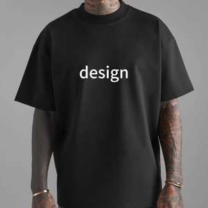 Camiseta de Hombre con Logotipo Personalizado, Cuello Redondo, Algodón Grueso, Ecológica, Transpirable, Estilo Urbano, 300g - Product Image 1