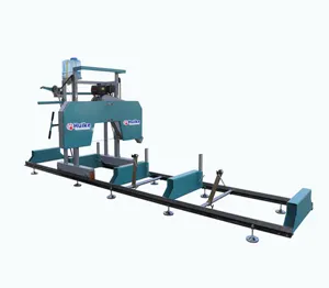 Portable Sawmill Horizontal Bandsaw Mill Trolley /forestry sawmachines/ gasoline engine portable horizontal band sawmill