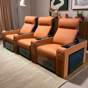 Sofá reclinable de <span class=keywords><strong>cine</strong></span> eléctrico para el hogar de lujo, silla de <span class=keywords><strong>Cine</strong></span> de cuero genuino para dormitorio, sillones De <span class=keywords><strong>cine</strong></span> - Product Image 2