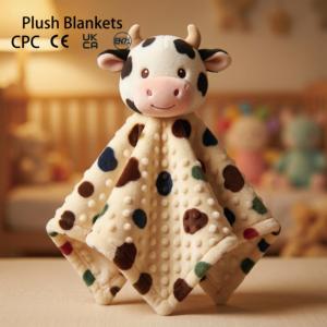 <span class=keywords><strong>Couverture</strong></span> de sécurité douce en peluche <span class=keywords><strong>Panda</strong></span> mignon en matériaux sûrs, <span class=keywords><strong>couverture</strong></span> de sécurité Doudou à pois pour bébés et tout-petits - Product Image 5