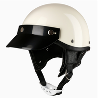 Nouveau casque de moto rétro classique en ABS demi-face pour adultes, ajustement universel toutes saisons, sécurité garantie