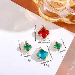 سحر البرسيم أربع أوراق الكريستال متعدد الكروم للنساء صنع المجوهرات ديي - Product Image 2