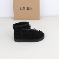 Bottes d'hiver allemandes en fourrure de mouton de style UGG de haute qualité L.M.G.G OEM ODM pour femmes, à bout large, respirantes, antidérapantes, authentiques