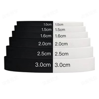 Bande élastique tricotée noire et blanche de 1 cm, 1,5 cm, 2 cm, 2,5 cm, 3 cm, 4 cm, 5 cm de large pour ceinture, bande de maintien ou bande de fixation