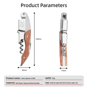 <span class=keywords><strong>Tire</strong></span>-<span class=keywords><strong>bouchon</strong></span> professionnel pour serveurs, outils de bar, manche en bois, acier inoxydable, personnalisable, Jafon, <span class=keywords><strong>double</strong></span> charnière - Product Image 3