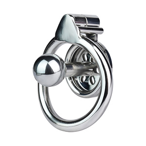 FRRK Nouveau Verrou de Pénis <span class=keywords><strong>Cage</strong></span> de Chasteté Masculine <span class=keywords><strong>Cage</strong></span> de Chasteté en Acier Inoxydable pour Hommes Jouets Sexuels - Product Image 6