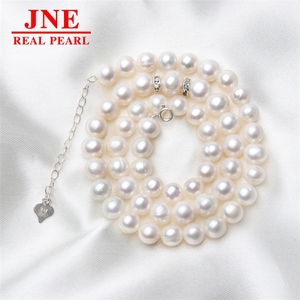 Natürliche Perlenkette 925 Silber Herzförmiger Verlängerter Verschluss Perlenkette Muttertagsgeschenk für Ältere Muttertag - Product Image 3