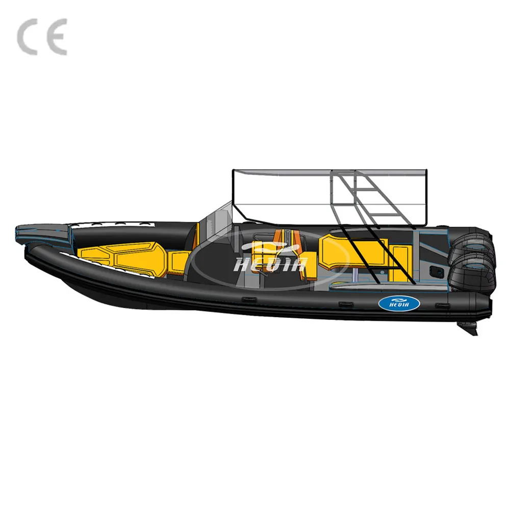 Ce 32 ft 9.6M 8.6m sâu V nhôm hull hypalon Thể Thao Đại dương sang trọng cứng nhắc Inflatable Rib thuyền 960 860 cho các tour du lịch