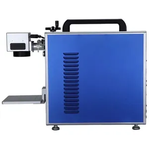 Printer Laser serat logam 20W 30W 60W, mesin penanda warna
