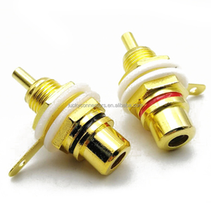 Conector <span class=keywords><strong>hembra</strong></span> único <span class=keywords><strong>para</strong></span> <span class=keywords><strong>chasis</strong></span> <span class=keywords><strong>Rca</strong></span> de montaje en Panel chapado en oro de alta calidad - Product Image 5