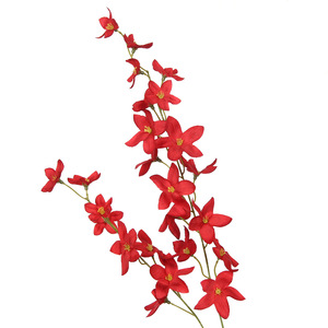 Fleurs d'orchidées artificielles à branche unique, arrangement floral en soie, décoration de plafond pour mariage, style nordique, décoration de scène et de maison - Product Image 3