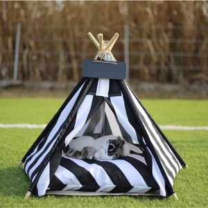Tente d'été personnalisée pour animaux de compagnie, lit pour <span class=keywords><strong>chien</strong></span> mignon, amovible et lavable, portable pour petits et moyens chats, tentes portables - Product Image 3