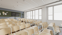 Ensemble de bureau et chaise d'école réglables en métal moderne pour une utilisation en classe et en salle de conférence