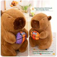 Mignon Capybara Peluche Animal Jouet en Peluche Nouveau Rugby Sports Capybara pour Enfants Collectionneurs Anniversaire Grab Machine Peluche Jouet