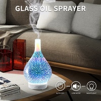 Cible coréenne Arômes Eau Parfum Rafraîchisseur d'air Machine Verre Aroma Diffuseur électrique Parfum enfichable Huile essentielle éclairée 3D