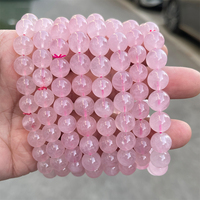 JD GEMS Femme Mode Pierre Fait Main Force Yoga Guérison Énergie Bijoux 5A Naturel Orange Madagascar Rose Quartz Bracelet