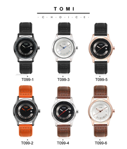 <span class=keywords><strong>Montre</strong></span> à quartz tendance TOMI T099, design créatif, bracelet en cuir, boîtier en alliage, date <span class=keywords><strong>automatique</strong></span>, montres-bracelets pour hommes, vente en gros - Product Image 6