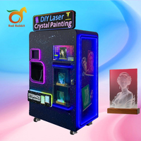 Máquina de Pintura Láser de Cristal que Funciona con Monedas 320DK para Tiendas de Regalos