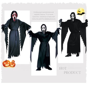 Halloween bên ma quỷ có thể khóc la hét của bóng tối thần cosplay ma người lớn đáng sợ tối Reaper trang phục - Product Image 4