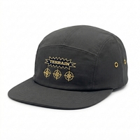 Casquette de camping sportive non structurée à 5 panneaux camouflage personnalisée en gros, casquette de camping Ripstop de haute qualité avec patch