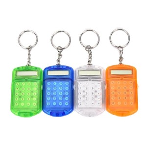 เครื่องคิดเลขแบบพลิกขนาดเล็กใส พกพาสะดวก ของขวัญสำหรับนักเรียนสอบ พลาสติก สีเหลือง สีฟ้า สีชมพู - Product Image 5