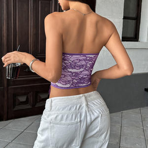 चुएंगर्म स्पॉट 2026 हॉट सेलिंग फसल शीर्ष फीता बानदटॉप कम कट सेक्सी बटन सामने बैकलेस कॉर्सेट टॉप महिलाओं के लिए - Product Image 5