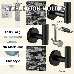 Modern Wall-Mounted SUS304 Stainless Steel <b>Hook</b> Holder Traceless Adhesive Tape 1 <b>Towel</b> Coat/robe Clothes <b>Hook</b> for - Product Image 2