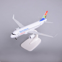 Modèle d'avion A320 de 20 cm avec logo personnalisé Afrique du Sud, en résine, pour décoration de bureau, vitrine de collection, idéal pour Noël