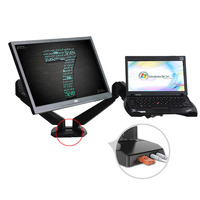 Support d'écran double en alliage d'aluminium blanc avec ressort à gaz pour moniteur LCD et ordinateur portable 15"-32" Stock GM224U-D Capacité de charge 0-8kg