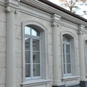 Cadre de fenêtre en marbre de pierre naturelle d'extérieur classique de style européen