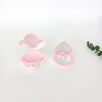 Étui coussin d'air en plastique rose 15g pour boîte-cadeau compacte de bijoux cosmétiques de fard à joues de poudre avec miroir