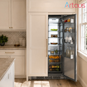 Réfrigérateur encastrable en acier inoxydable de 36 pouces, sans givre, écoénergétique, 455 L, double porte, pour hôtel - Product Image 1