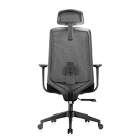 Mobilier de bureau Vente en gros Chaises ergonomiques à dossier haut pour le travail en maille avec appui-tête réglable Chaise de bureau