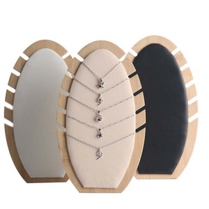 Detachable Necklace Pendant Jewelry Display Stand <strong>Bamboo</strong> and Wood Jewelry Storage Shelf Jewelry <strong>Store</strong> Window Display Display Pro - Product Image 1