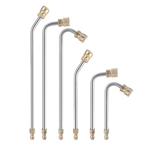 HANGGAO Tuyau coudé haute pression pour lavage auto, raccord rapide 1/4, extension en acier inoxydable et laiton à 90 degrés pour machine de nettoyage - Product Image 5