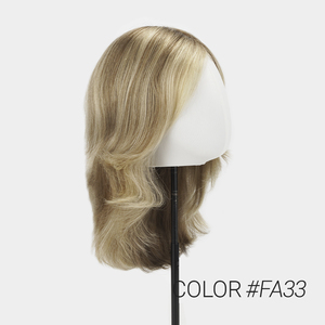Parrucca da donna all'ingrosso per saloni, in <span class=keywords><strong>capelli</strong></span> umani europei di alta qualità, con frontale in pizzo esteso da orecchio a orecchio e parte superiore in mono fine - Product Image 1