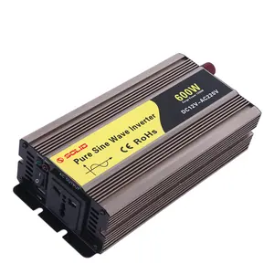 อลูมิเนียมบริสุทธิ์Sine Wave Power Inverter 500W 600 W DC 12V 24V To AC 110V 220V 230V 600วัตต์Peak Power 1200Wอินเวอร์เตอร์