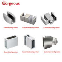 Accessoires de quincaillerie de salle de bain sans cadre en acier inoxydable : Roulettes de porte coulissantes, Roues de glissière, Système de rail de douche