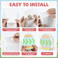 8045 pas cher personnalisé épais carton coloré forme d'oeuf traiter coffrets cadeaux pour la fête de Pâques bébé douche petits coffrets cadeaux de Pâques