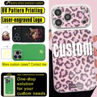 Personnalisation de coque de téléphone portable, PC, imprimé léopard, antichoc pour iPhone
