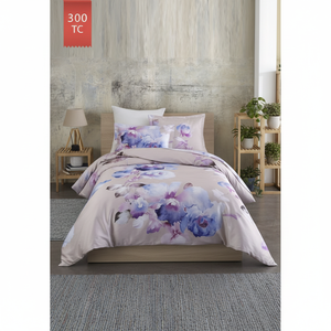 Varol Royal Satin 300TC Duvet Cover <b>Set</b> Single Luxury Floral Home Use-MARTINA Woven Technics - Product Image 3