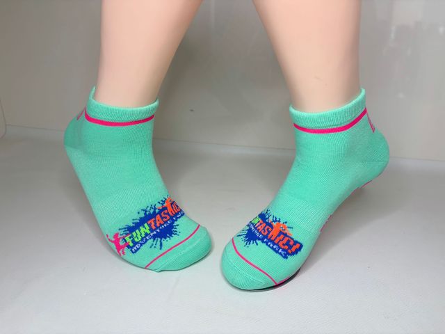 Glow pink Trampoline Socks- 2025 New Design Custom Made