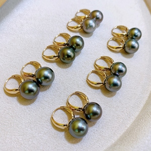 Support de boucles d'oreilles élégant et lisse en or 18 carats, finition brillante, avec surface fine et lisse pour incrustation de perles indépendante - Product Image 5