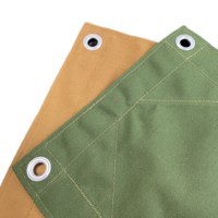 Résistant au vent et aux déchirures, personnalisable, disponible en vert foncé et brun, toile 100% polyester enduite de silicone 12 oz, imperméable